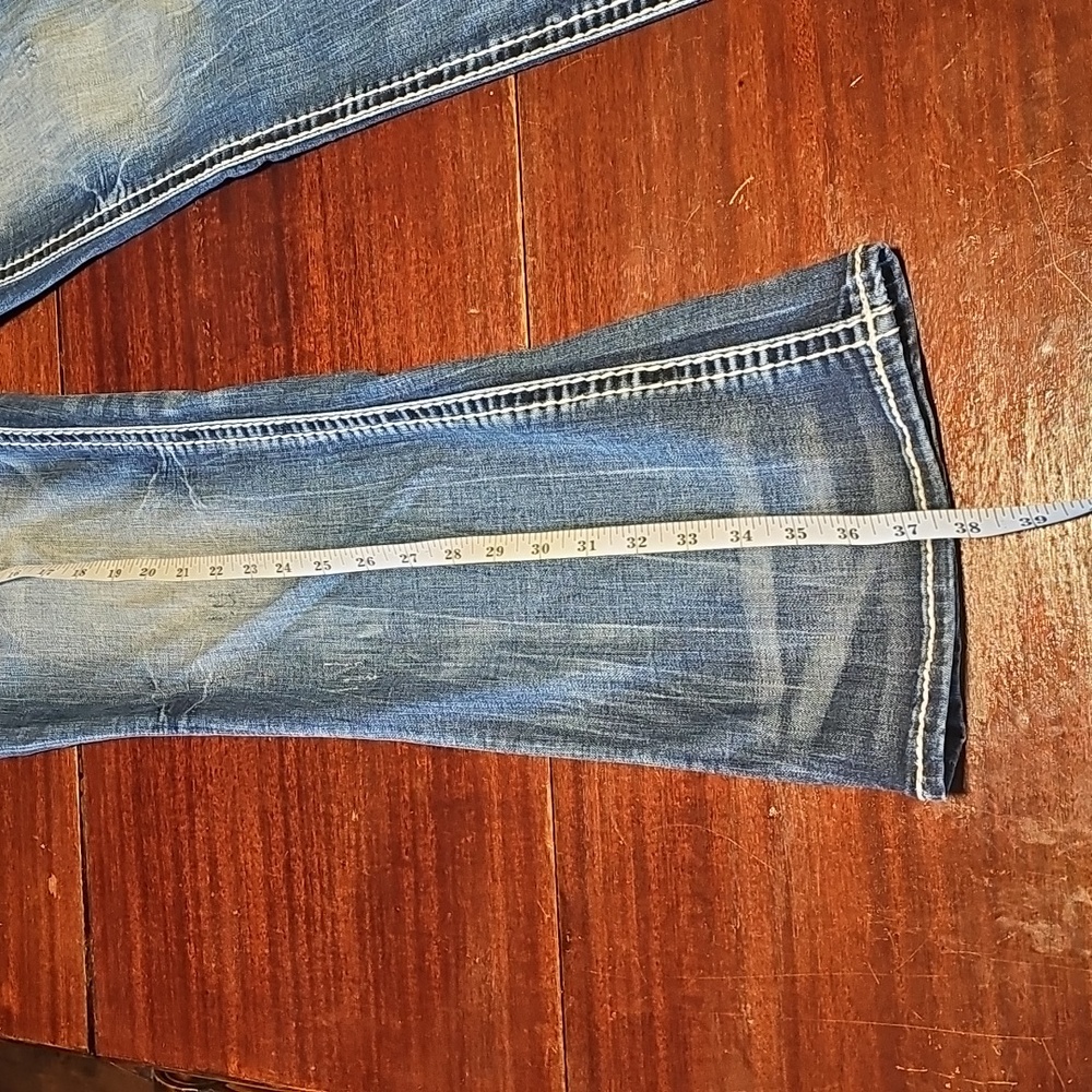 Rock Revival Dark Blue Denim with White Stitching - Picture 11 of 16